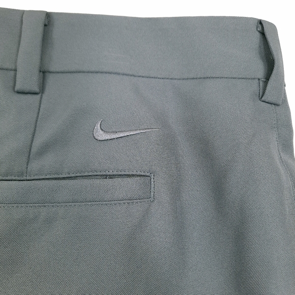 NIKE Men's Big & Tall Dri-FIT Pants Gray Pleated Rubber Grip - Size 44 Unhemmed - Picture 5 of 8